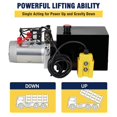 thumbnail image 2 of Double Acting Hydraulic Power Unit 12V 10.5 Quart Car Lift Hydraulic Pump Power Unit, Hydraulic Pumps with 10L Steel Tank, Car Lift Hydraulic Power Unit for Auto Repair, 2 of 9