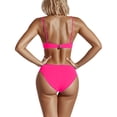 thumbnail image 2 of Women's Swimsuits High Performance Workout Swimsuit For Swimming Running Fitness Backless Sports Bathing Suit With Removable Padding Striped Swimsuit Shorts Kids Swim Shorts Blue Bikini Top Women's, 2 of 6