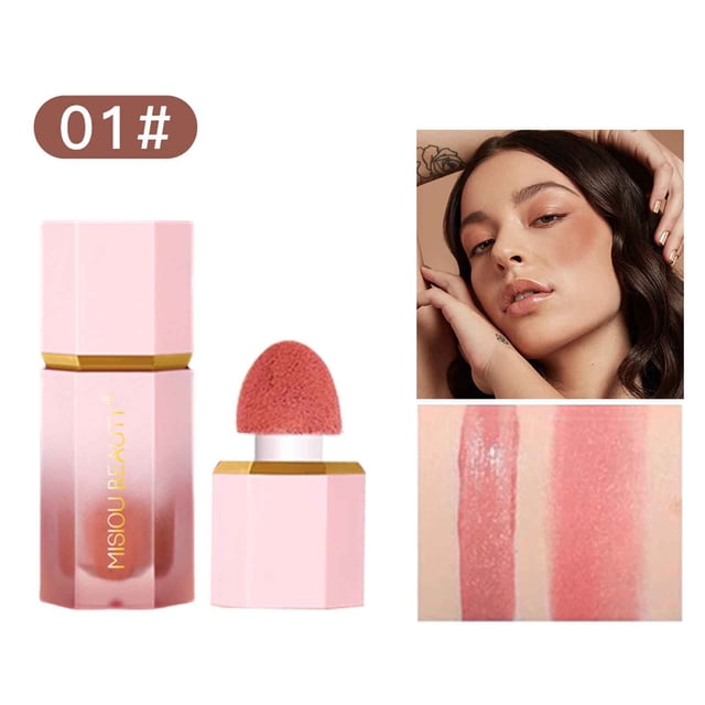 FSTDelivery Liquid Blush Makeup For Cheeks, Soft Cream Blush Wand With Weightless Formula, Long-Wearing, Smudges Proof, Natural-Looking, Matte Finish 6ml, Makeup Set Christmas Gift for Women