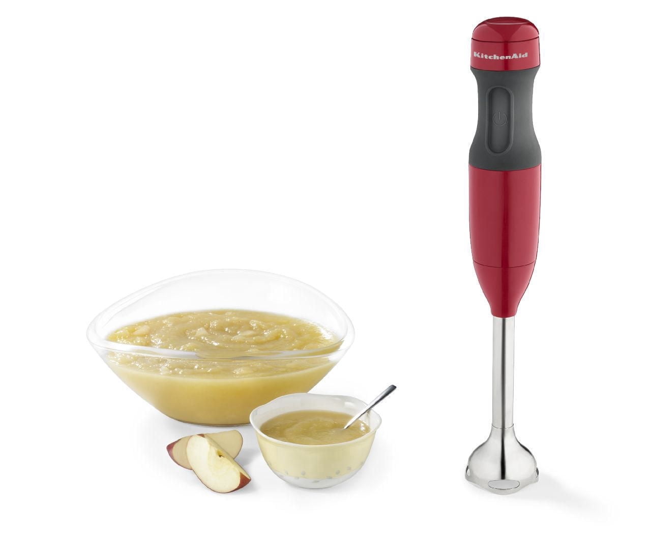 Mélangeur à main câblé à 2 vitesses rouge empire avec pichet mélangeur et couvercle KitchenAid, KHB1231ER