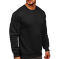 thumbnail image 2 of Black Friday Deals 2022! TopLLC Men's Fashion Hoodie & Sweatshirt Men's Long Sleeve Round Neck Solid Sweatshirt Pullover Sweatshirt Warm Fleece Sweatshirt Tops Fall Sweater for Christmas, 2 of 7