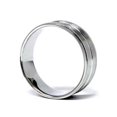 thumbnail image 3 of Men's 8mm Palladium Satin Wedding Band Bands Mens Rings, 3 of 3