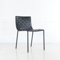 thumbnail image 1 of Soho Mid-century Modern Leather Weave Side Chair - Contract Grade, 1 of 7
