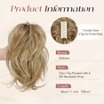 thumbnail image 2 of Sofeiyan Claw Clip Short Ponytail Extension DIY Bendable Wires Hair Hun Fluffy Fake Hair Piece Straight Synthetic Hair Ponytail Extensions for Wonen - Sand, 2 of 3