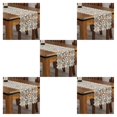 thumbnail image 1 of relayinert Comfortable Crochet Lace Table Runner For Easy Care Wedding Easy Wash Fitting light coffee 40*120cm 5Set, 1 of 6