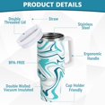 thumbnail image 4 of Gobelet de 30 oz avec Poignée, Couvercle et Paille, Gobelet d'Eau Isolé, Gobelet d'Eau en Acier Inoxydable, Tasse, Bouteille, Réutilisable, Compatible avec Porte-Gobelet, Fluide Sarcelle, 4 of 6