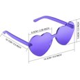 thumbnail image 2 of ORUYROP Heart Shape Sunglasses Rimless Transparent Heart Glasses Colorful Party Favors, 2 of 7