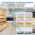 thumbnail image 4 of IdealHouse Commercial Refrigerated Display Case Air-Cooled Beverage & Pastry Fridge with LED Light Adjustable Shelves Upright Glass Door Refrigerator for Cafe Bakery Restaurant, 4 of 6