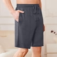 thumbnail image 3 of yoeyez Mens Athletic Shorts 7 Inch Inseam,Men's Solid Color Elastic Waist Button Shorts Casual Beach Shorts Summer Shorts Breathable Daily Basic Pants With Pockets Dark Gray,XL, 3 of 6