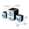 thumbnail image 2 of White Computer Speakers Desktop Usb Powered Stereo Sound System 3.5Mm Audio Aux Connection 5W Amplifier Portable Mini Home Pc Speakers White, 2 of 5