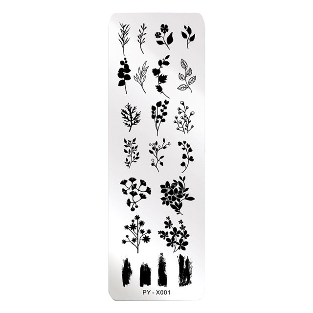 WIFKLSIIPG Printing Plate Nail Stainless Steel Printing Plate Blue Film Steel Plate Geometric Floral Series Colorful Printing Transfer Template