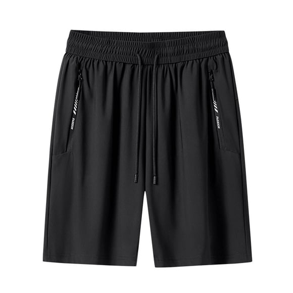 Cameland Men's Shorts Casual Fitness Running Stretch Yoga Pant Soft Sweatshorts Zipper Pocket Drawstring Gym Workout Shorts