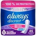 thumbnail image 2 of Always Discreet Adult Incontinence Pads for Women, Extra Heavy Absorbency, Long Length, Postpartum Pads, 2 of 20
