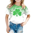 thumbnail image 1 of Kcodviy T-Shirt d'Été à Col Rond Imprimé pour Enfants pour Grandes Filles T-Shirt à Manches Courtes Chandails d'Hiver pour Filles pour Garçons et Filles, 1 of 4