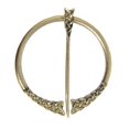 thumbnail image 3 of Retro Classy Penannular Spiral Brooch Amulet  Scarf Shawl Pin Antique Copper 2, 3 of 5