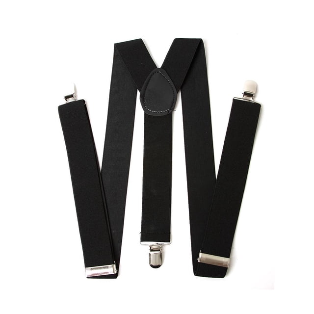 Bretelles Taille Unique Ajustables pour Hommes / Femmes, Noir