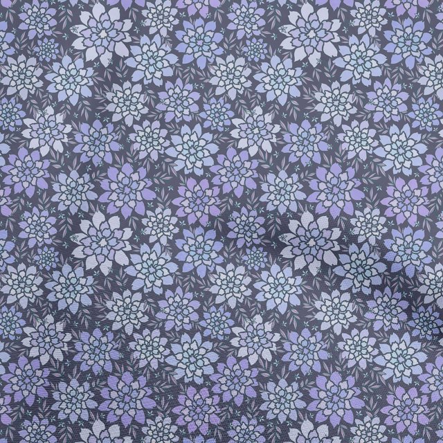 oneOone Velvet Violet Fabric Floral Retro Sewing Material Print Fabric By The Yard 58 Inch Wide