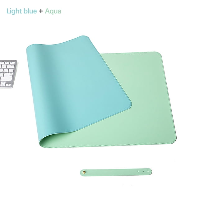 Dvkptbk Pure Color Leather Mouse Pad Large Desk Pad Home Office Laptop Leather Mouse Pad Writing Pad Double-sided