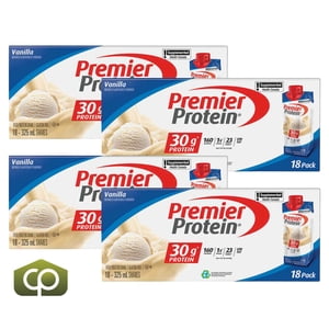 Premier Protein High-Protein Vanilla Shake, 18 x 325 mL - Ready-to-Drink Shake (4/CASE)