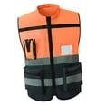 thumbnail image 2 of mmirethe High Visibility Vest Breathable Work Road Vest Orange Reflective Safety XL Lightweight, 2 of 6