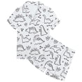 thumbnail image 2 of Sunnyoo Girls DIY Hand Painted Homewear Set Short Slevee Coloring Pajamas Sleepwear, 2 of 4