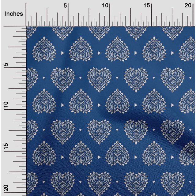 oneOone Cotton Poplin Fabric Floral Block Fabric Prints By Yard 42 Inch Wide