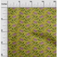 thumbnail image 1 of oneOone Cotton Cambric Fabric Leaves & Floral Block Print Fabric BTY 56 Inch Wide, 1 of 4