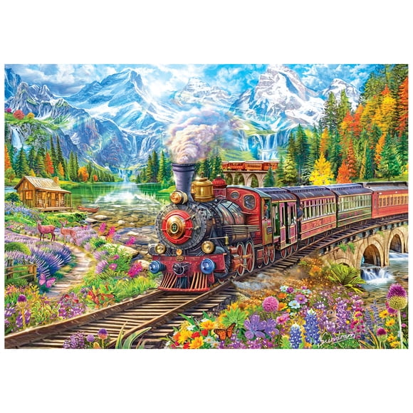 RoseArt - Colorluxe 500-Piece - Train Journey- Adult Interlocking Puzzle