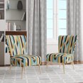 thumbnail image 2 of Designart « Chic Urban Stripes II » Fauteuil d'Appoint Rembourré à Rayures Jaunes - Fauteuil Moderne pour Salon, 2 of 7