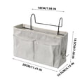 thumbnail image 3 of Birdeem Bedside Storage Organizer,Hanging Basket Shelf with Canvas Fabric and Metal Frame,for Bunk Beds and Home Use,Multiple Pockets Easy Installation Space Saver, 3 of 9