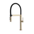thumbnail image 1 of STYLISH Single Handle Brushed Gold with Black Spout Hose Pull Out Three Modes Kitchen Faucet, 1 of 9