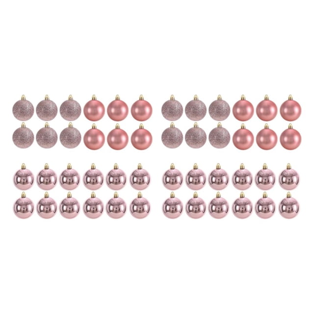 Transemion 24pieces Effective Decoration Balls Easy To Christmas Essentials Durable rose gold 2Set