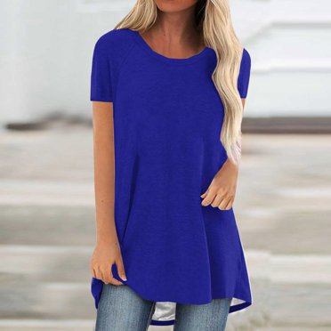 Summer Saving!Tunic Tops For Women Short Sleeve Loose,Womens Oversized T Shirts Short Sleeve Tunic Tops Crew Neck T-Shirts Summer Casual Loose Fit Basic Tee