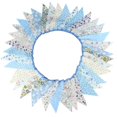 thumbnail image 1 of 33 Ft Vintage Flower Fabric Bunting Banner 36 Triangle Flag For Party Decor, 1 of 9