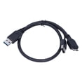 thumbnail image 2 of LAFGUR Y Type Data Cable,Power Data Cable USB-A to USB 2.0 + Micro B Y Type Male to Male for Mobile Hard Disk Black,Power Data Cable, 2 of 8