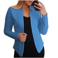 thumbnail image 2 of TIMIFIS Womens Casual Blazers Open Front Long Sleeve Work Office Jackets Blazer-BlueFall/Winter, 2 of 5
