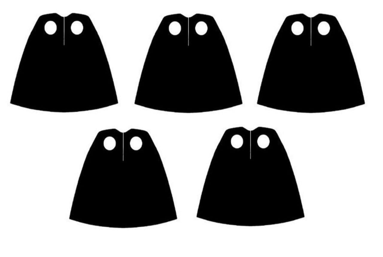 LEGO Star Wars Black Cape - Lot of 5 - Authentic LEGO® Capes