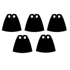 LEGO Star Wars Black Cape - Lot of 5 - Authentic LEGO® Capes