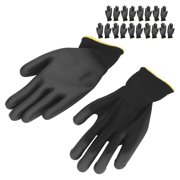 10 Pairs Anti Static PU Coated Work Gloves for Safety, Durable Nylon Gloves Set for  Assembly, Electronics, Laboratory, Black