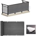 thumbnail image 4 of Balcony Shade Net Balcony Privacy Accessories Cover Anti-corrosive Screen Cover Weather-Resistant Fence Windscreen for Outdoor Backyard Patio Grey, 4 of 9