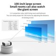 thumbnail image 4 of TFixol Portable GX100 Mini LED Projector with 854x480 Resolution, HD/USB/TF Input, 3.5mm Audio Output, Dual 4W Speakers, Wireless Mirroring, White, 100-240V, 4 of 6