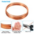 thumbnail image 4 of Unique Bargains Soft Copper Wire, 2Pcs 10Gauge/2.5mm Diameter 1.2m/3.9ft Spool Craft Wire, 4 of 5