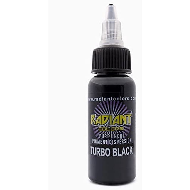 Radiant Colors Tattoo Ink - TURBO BLACK 1oz
