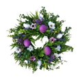 thumbnail image 3 of GUOOL Round Easter Wreath with Pastel Eggs Front Door Spring Pendant Artificial Flower F, 3 of 9