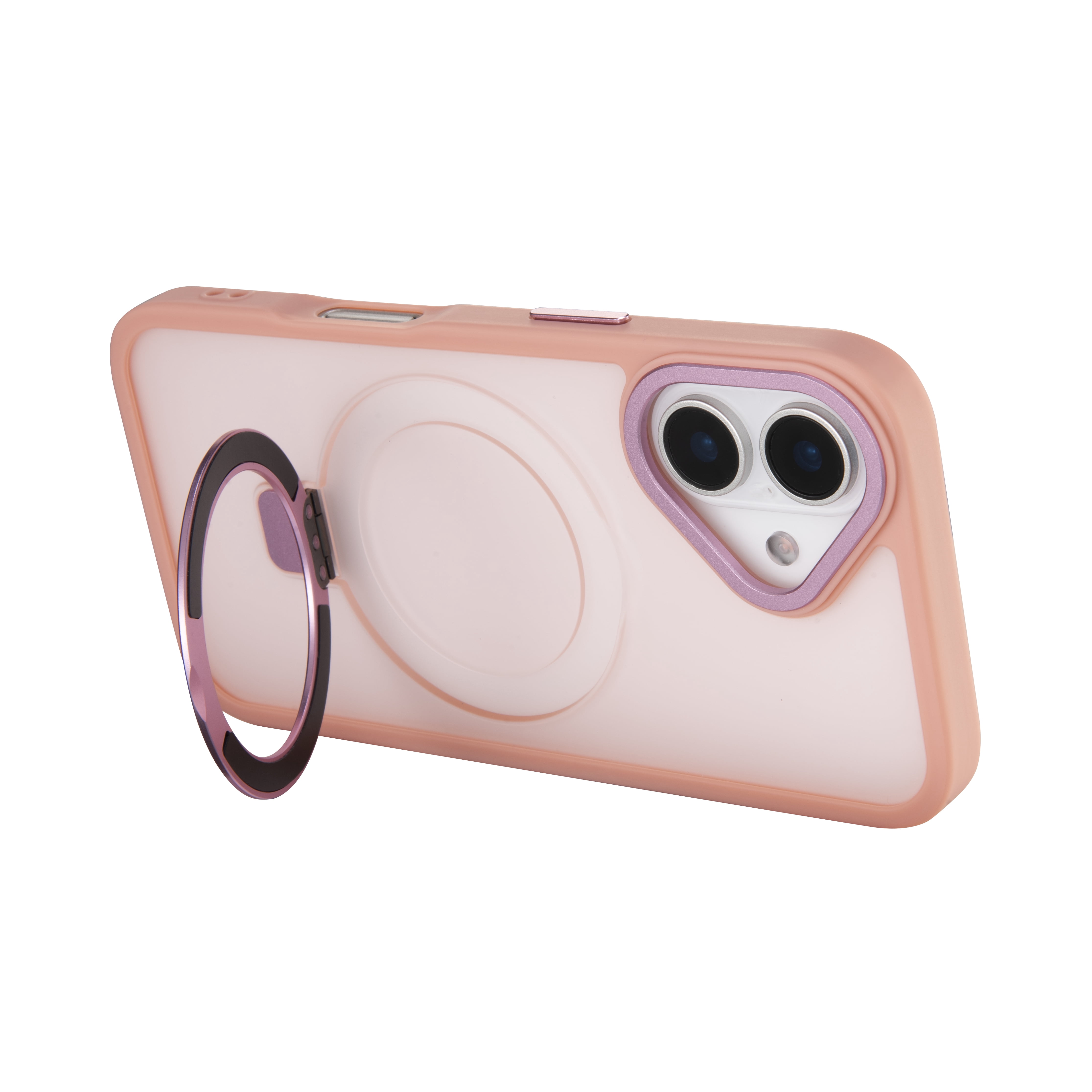 Artikl Lux Pro Compatible MagSafe Étui Givré avec Support pour iPhone 16 - Rose