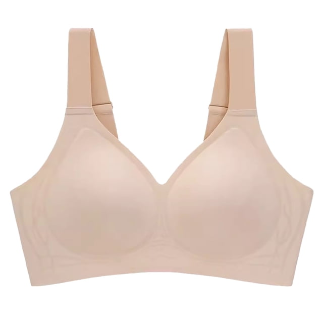 Soutien-gorge T-Shirt Col en V avec Armature Réglable Confortable pour Femmes