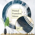 thumbnail image 4 of Designart 'Splash Blue Indigo' Modern Round Wall Mirror - Triple C 32x32, 4 of 4