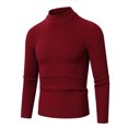 thumbnail image 2 of Xcmzpl Men's Turtleneck Sweater Long Sleeve Casual Ribbed Knitted High Neck Pullover Sweaters Solid Slim Fit Fall Sweaters, 2 of 6