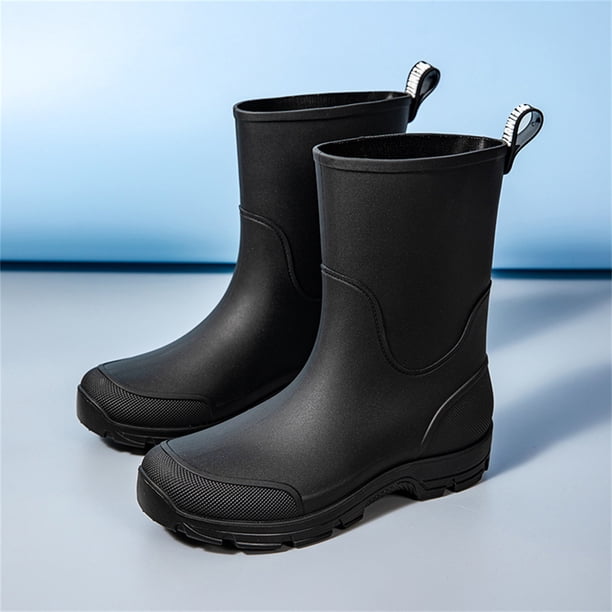 XIMIN Waterproof Rubber Rain Boots for Men and Women Ankle  display picture 1