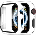 thumbnail image 1 of KOMI 2-Pack for Apple Watch Series 9/8/7/6/5/4/Series SE/SE 2 45mm All-around Screen Protector Case, Tempered Glass Screen Protector Case Ultra-thin for iWatch 45mm Protection Cover - White, 1 of 5